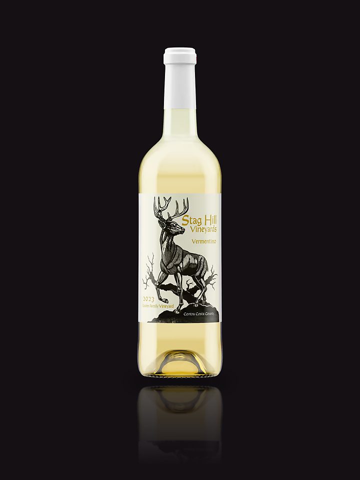 A bottle of Stag Hill Vermentino.