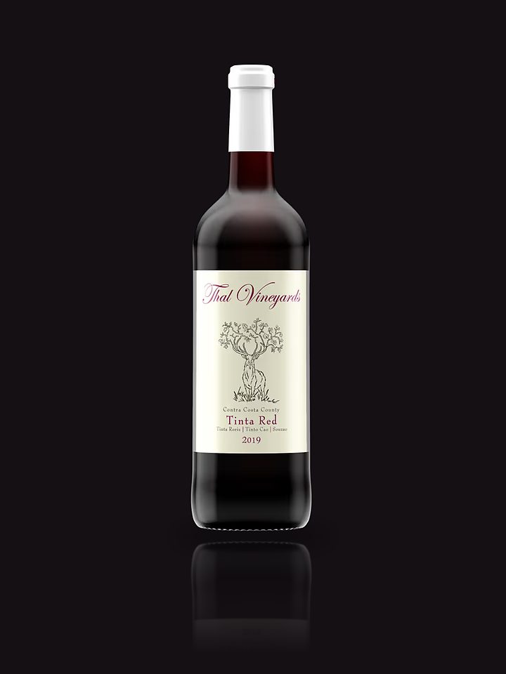 A bottle of Thal Vineyards Tinta Red Blend.